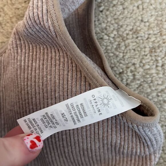 Ribbed lightly lined bra XS - Picture 3 of 5